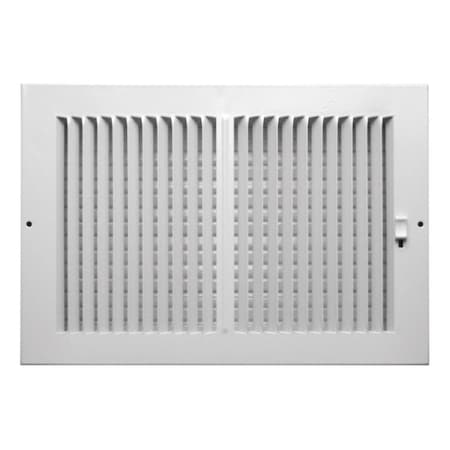 Cool Kitchen C102M12X08 2 x 08 in. 2 Way Supply Sidewall or Ceiling Register Grille  White CO709507